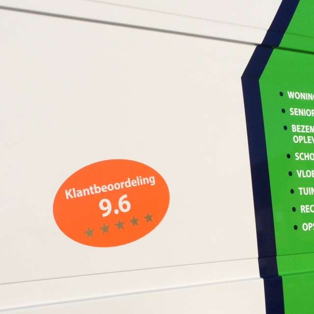 Klantbeoordeling 9,6 op nieuwe bedrijfsbus - Huisontruiming Regionaal